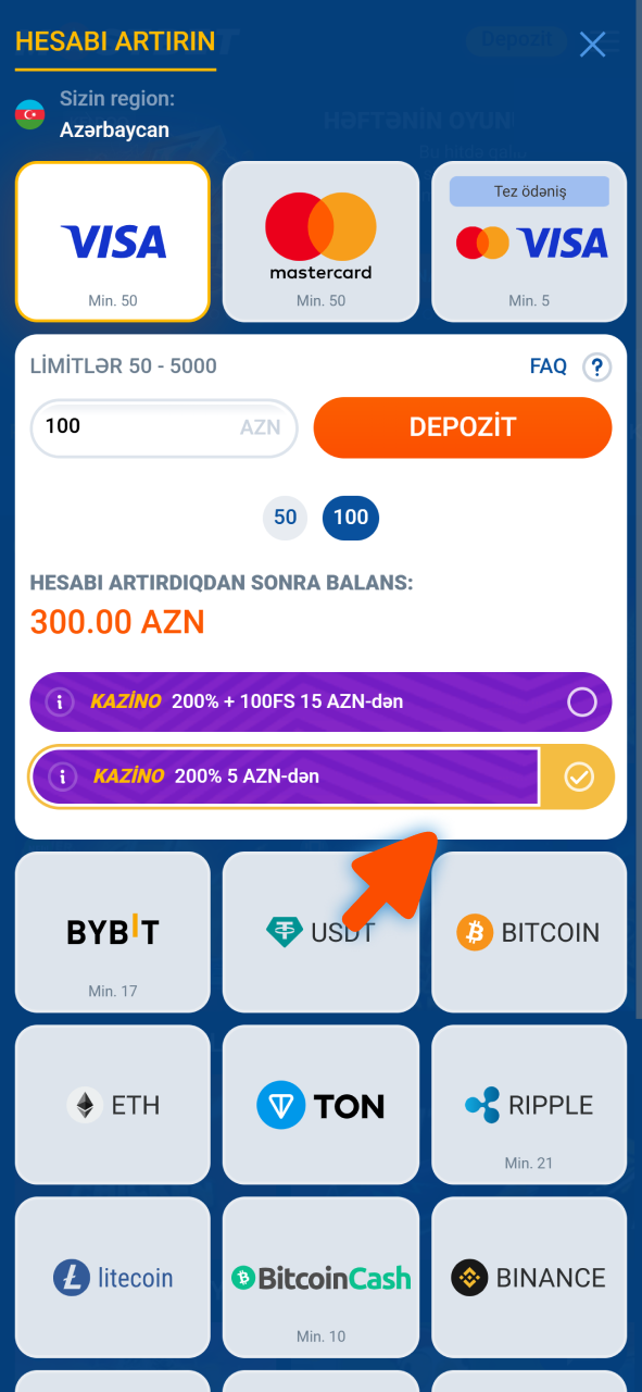 Mostbet xoş gəlmisiniz bonusunu aktivləşdirin və balansınızı artırın.