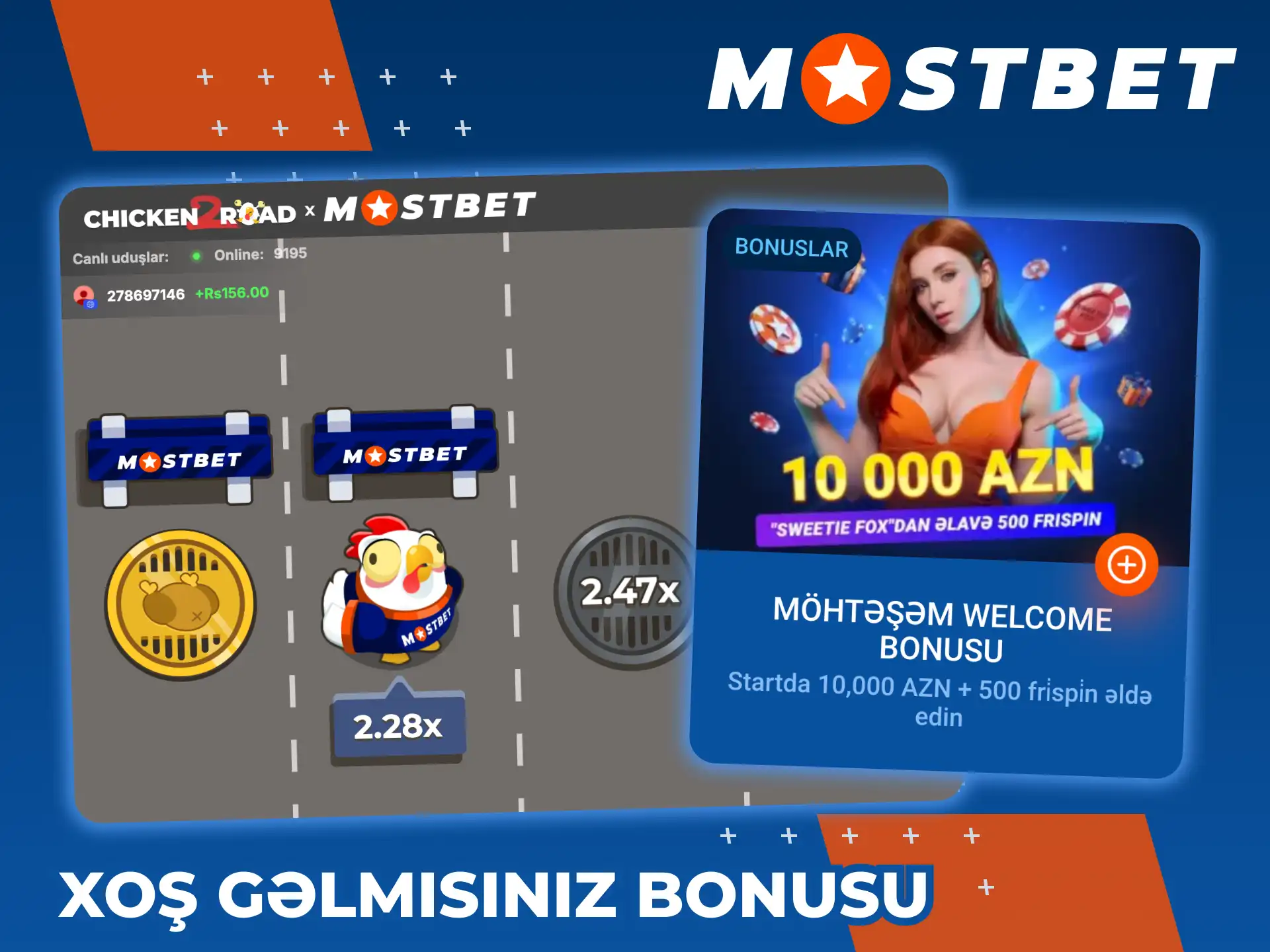 Mostbet sizə Chicken Road oyunu üçün xoş gəlmisiniz bonusu təklif edir.