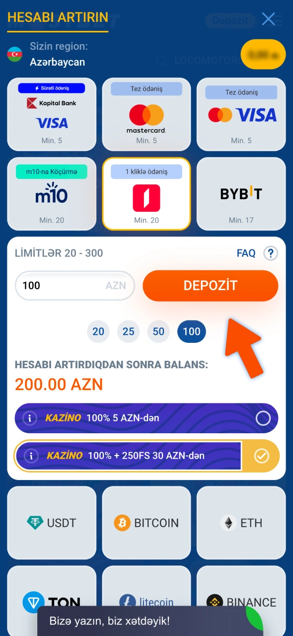 Lokomoto oyununda mərc etmək üçün Mostbet-də depozit edin.